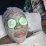 Home lying down face treatment