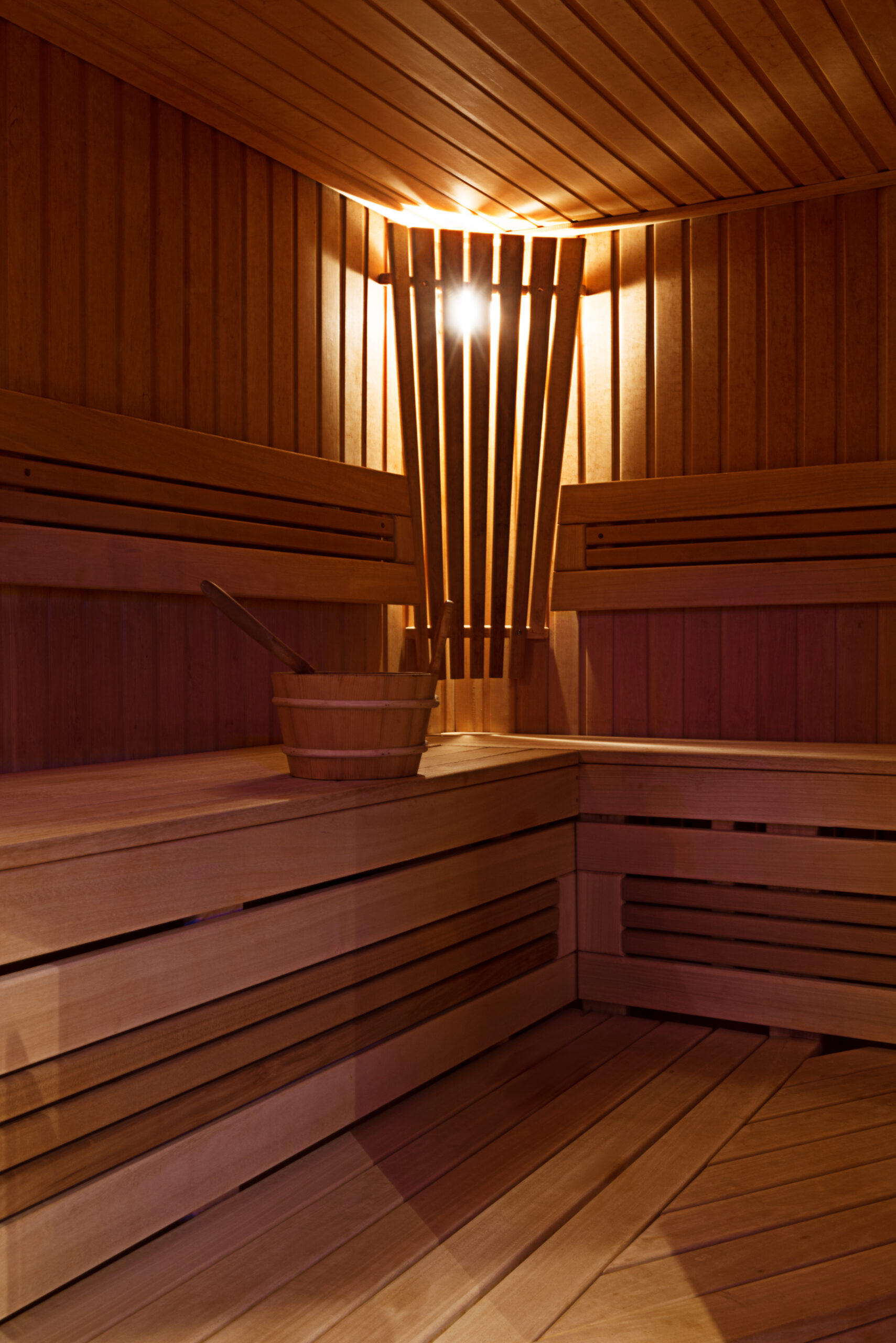 interior of sauna
